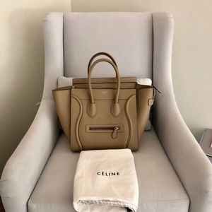 Celine Mini Luggage in Beige